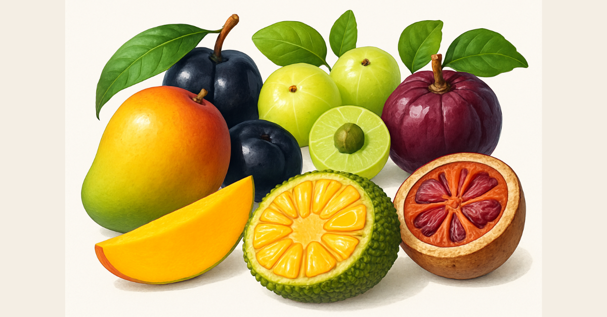 cancer prevention fruits, Indian fruits for health, amla benefits, jamun fruit cancer, mango antioxidants, natural cancer fighting foods, Ayurvedic diet, bioactive compounds in fruits, oxidative stress, immune boosting fruits, Indian gooseberry, kokum health benefits, bael fruit, jackfruit health