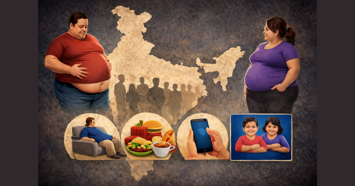 India obesity survey, lifestyle diseases India, LocalCircles report, health crisis India, BMI trends 2026, unhealthy diet India.