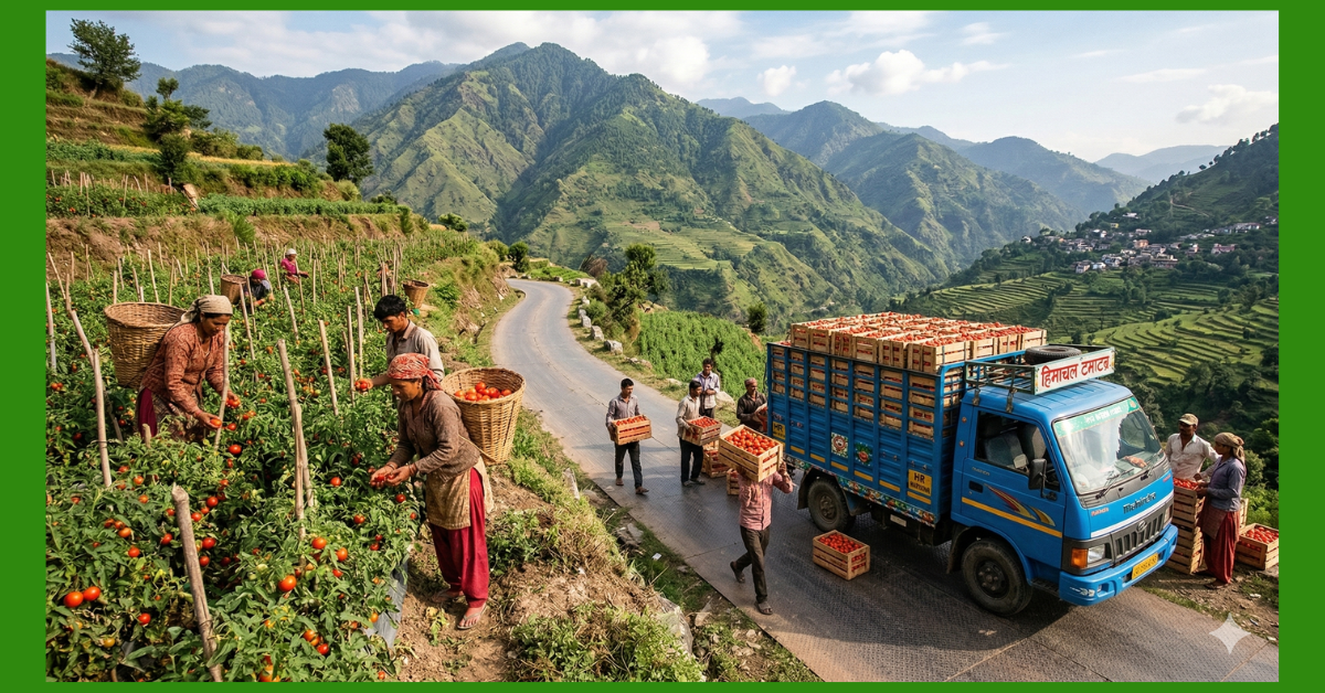 Himachal Pradesh, Tomato Farming, Agriculture Trends, Punjab Farmers, Supply Chain, Tomato Puree, Cash Crops, ਹਿਮਾਚਲ ਦੇ ਟਮਾਟਰ, ਸੋਲਨ ਮੰਡੀ, ਆਜ਼ਾਦਪੁਰ ਮੰਡੀ, ਟਮਾਟਰ ਦੀ ਖੇਤੀ, ਪੰਜਾਬ ਦੇ ਕਿਸਾਨ, ਖੇਤੀਬਾੜੀ ਨਿਊਜ਼।